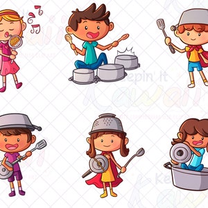 Pretend Play Kids Clip Art, Imagination Clipart, Cute Pretend Play Education Clipart image 2