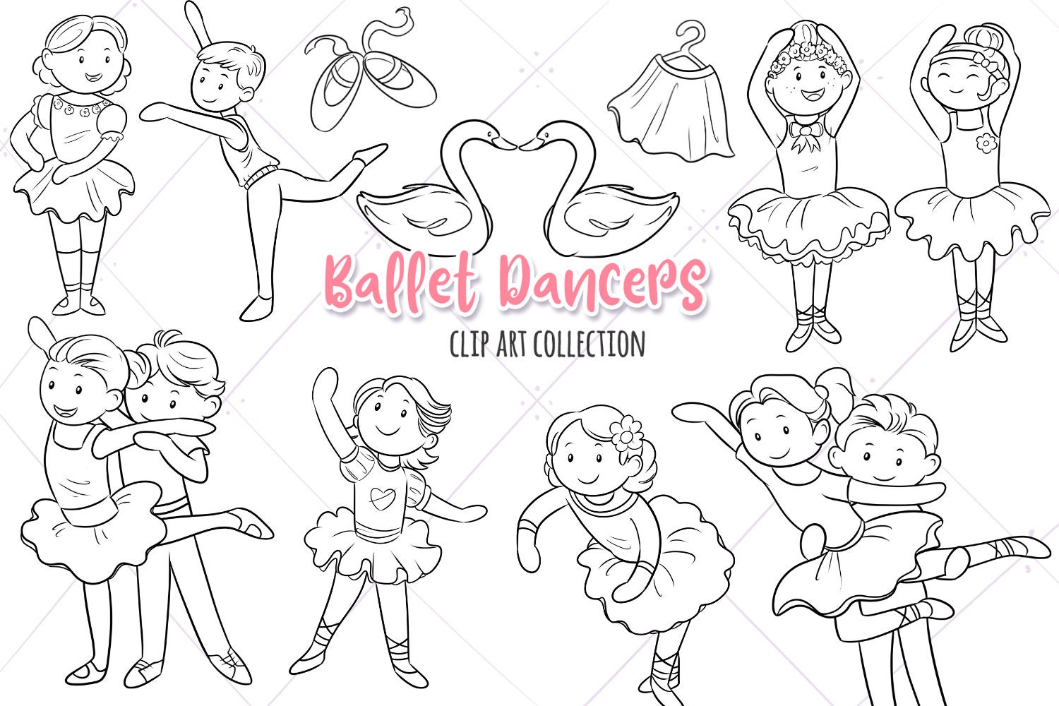 Ballet Dancers Clipart, Cute Ballet Dancing Clip Art, Ballet Dancing Kids Clipart