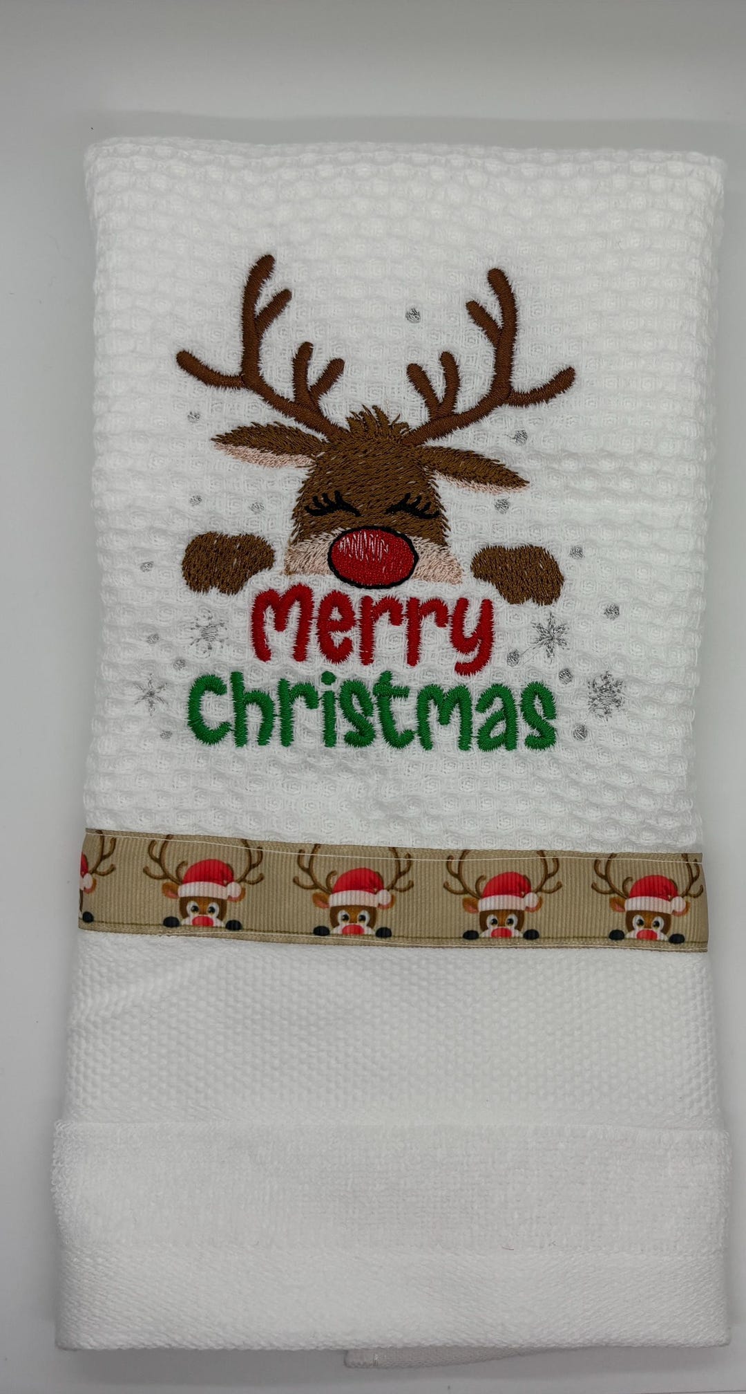 Embroidered Kitchen Towel, Embroidered Towel, Tea Towel, Embroidered