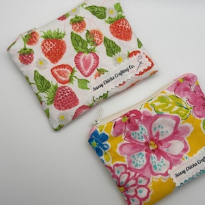 Quilted Mini Zippered Pouch