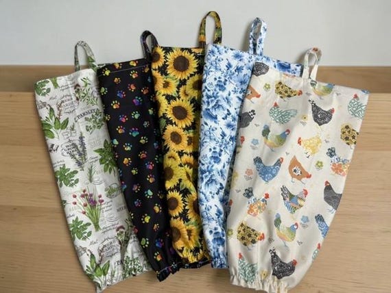 Fabric Bag Holder, Washable Grocery Organizer for Up to 25 Bags