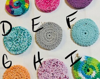 Crochet Car Coasters, Reusable, Car Coasters, RV Coasters, Camper Coasters, Auto Coasters, Gift for her, Gift for him, Gifts under 10