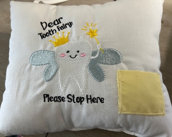 Tooth Fairy Pillow, Embroidered, Boy, Girl, and Neutral