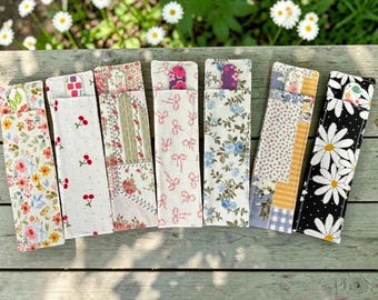 Fabric Nail File Holder, Travel Manicure Pouch, Emery Board Case, Nail Care Organizer, Small Cosmetic Pouch, Handmade Beauty Gift