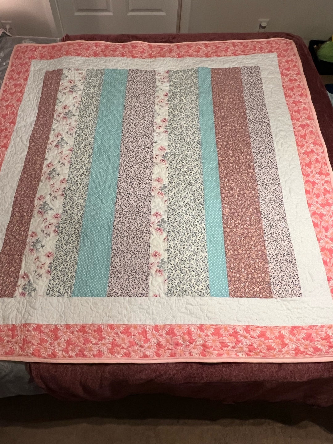 Quilt Baby Quilt Wall Hanging Throw Lap Quilt Pinks and Etsy