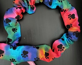 Stethoscope Cover, Stethoscope sleeve, Reusable Stethoscope Cover, Rainbow Tie Dye Paw Prints (Limited)