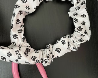Stethoscope Cover, Stethoscope sleeve, Black and White Paw Prints