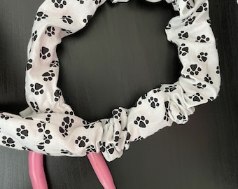 Stethoscope Cover, Stethoscope sleeve,  Reusable Stethoscope Cover, Black and White Paw Prints
