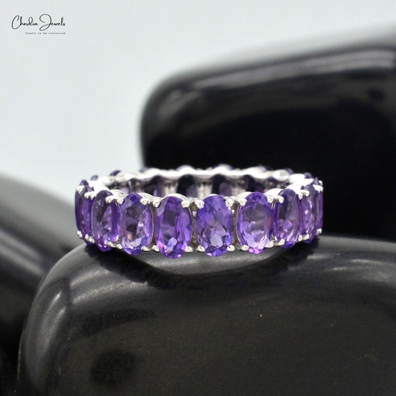 Pacific Ombré Sapphire Emerald, Amethyst, Garnet, Peridot Eternity Ring by  Tamsin Rasor Fine Jewelry