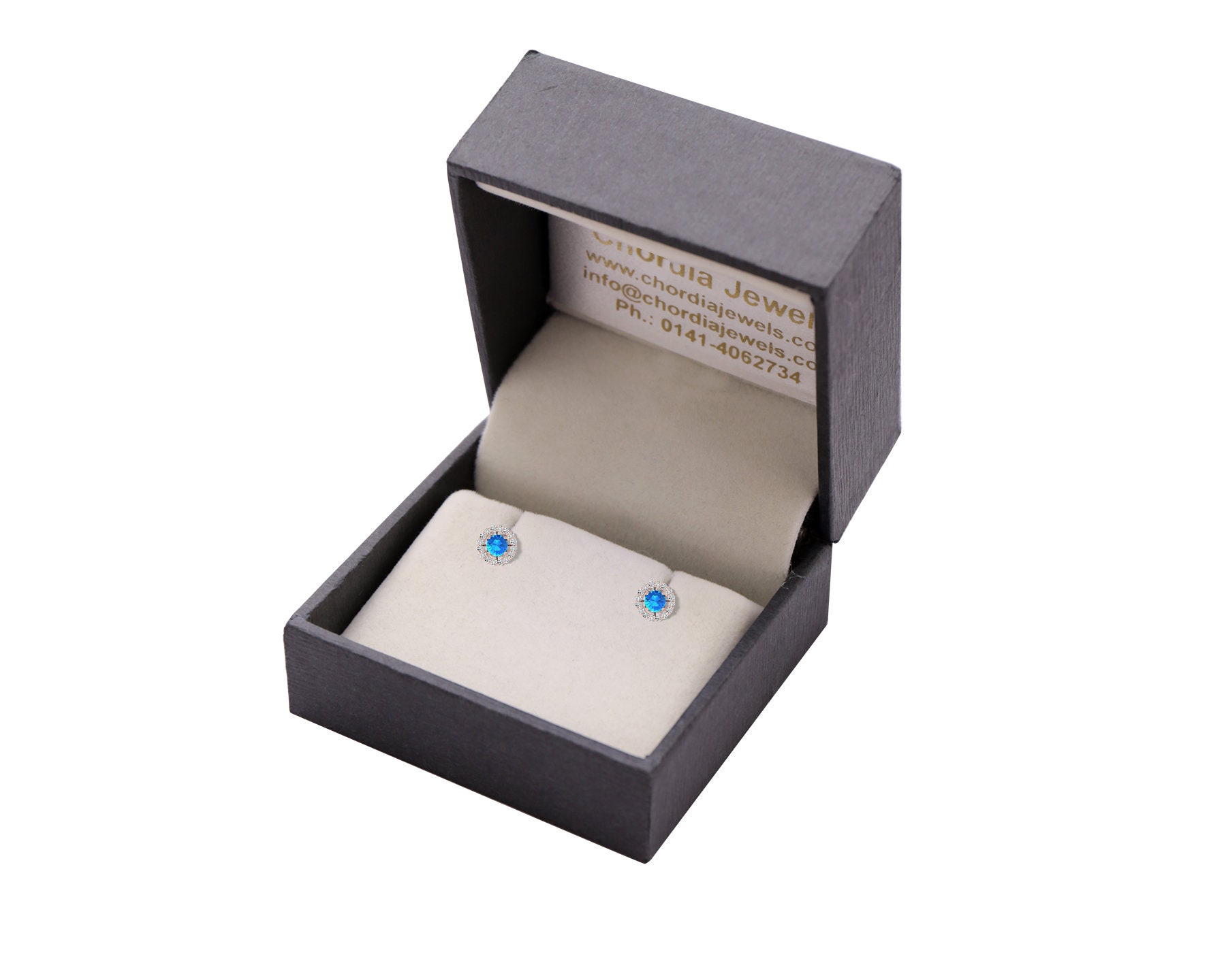 Natural Blue Topaz Earrings 14K Rose Gold IGI Certified | Etsy