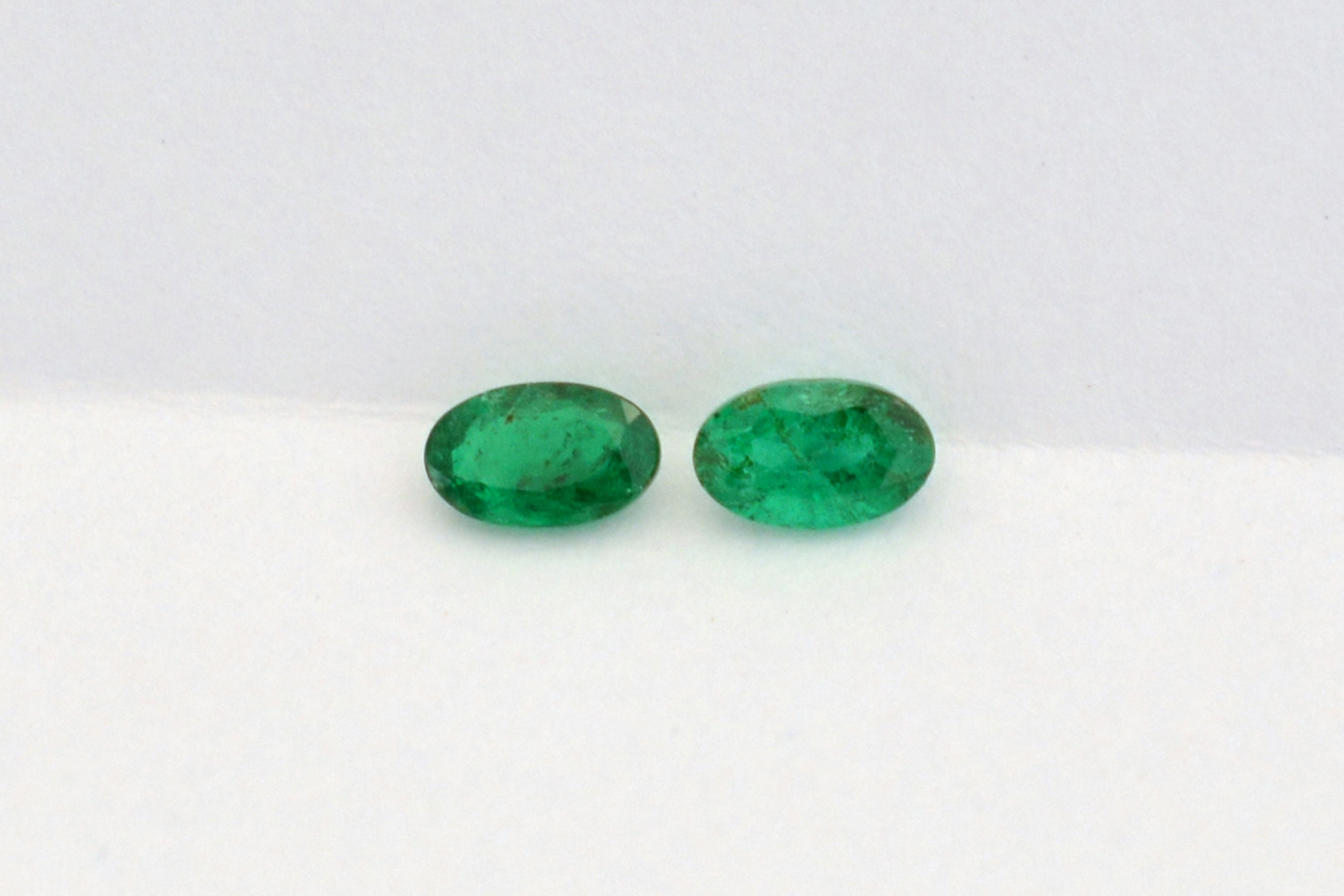 0.45Cts Matching Pair Top Green Color 100%Natural Emerald | Etsy
