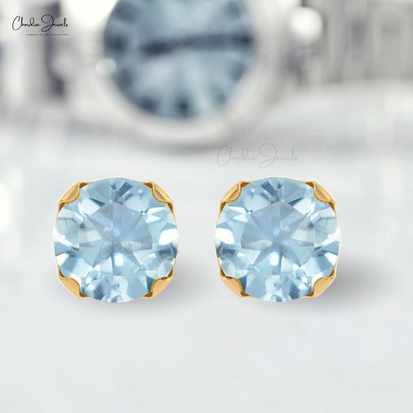 Aquamarine Studs Etsy
