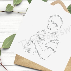 Christian Baby Blessing Card