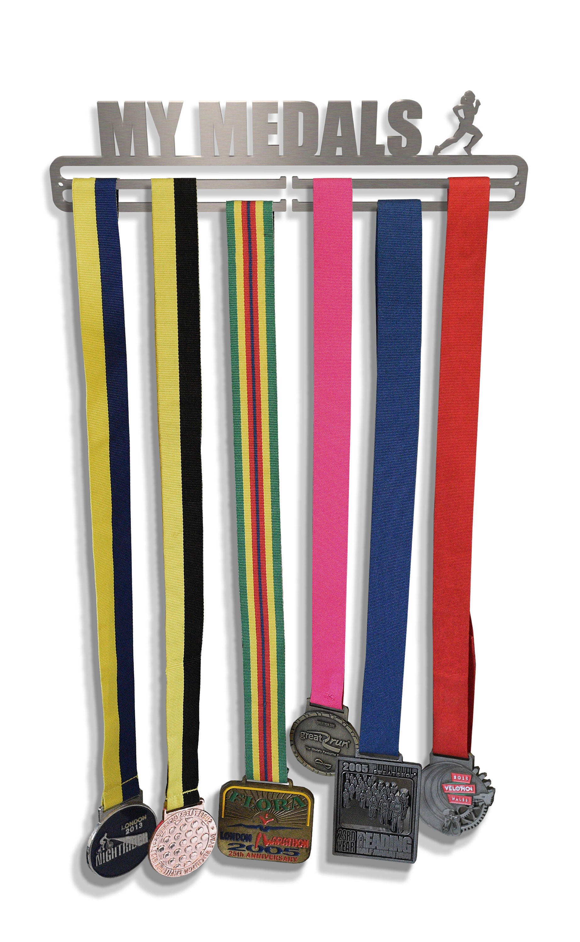 Medal Hanger Display 'my Medals' With Female Runner Etsy