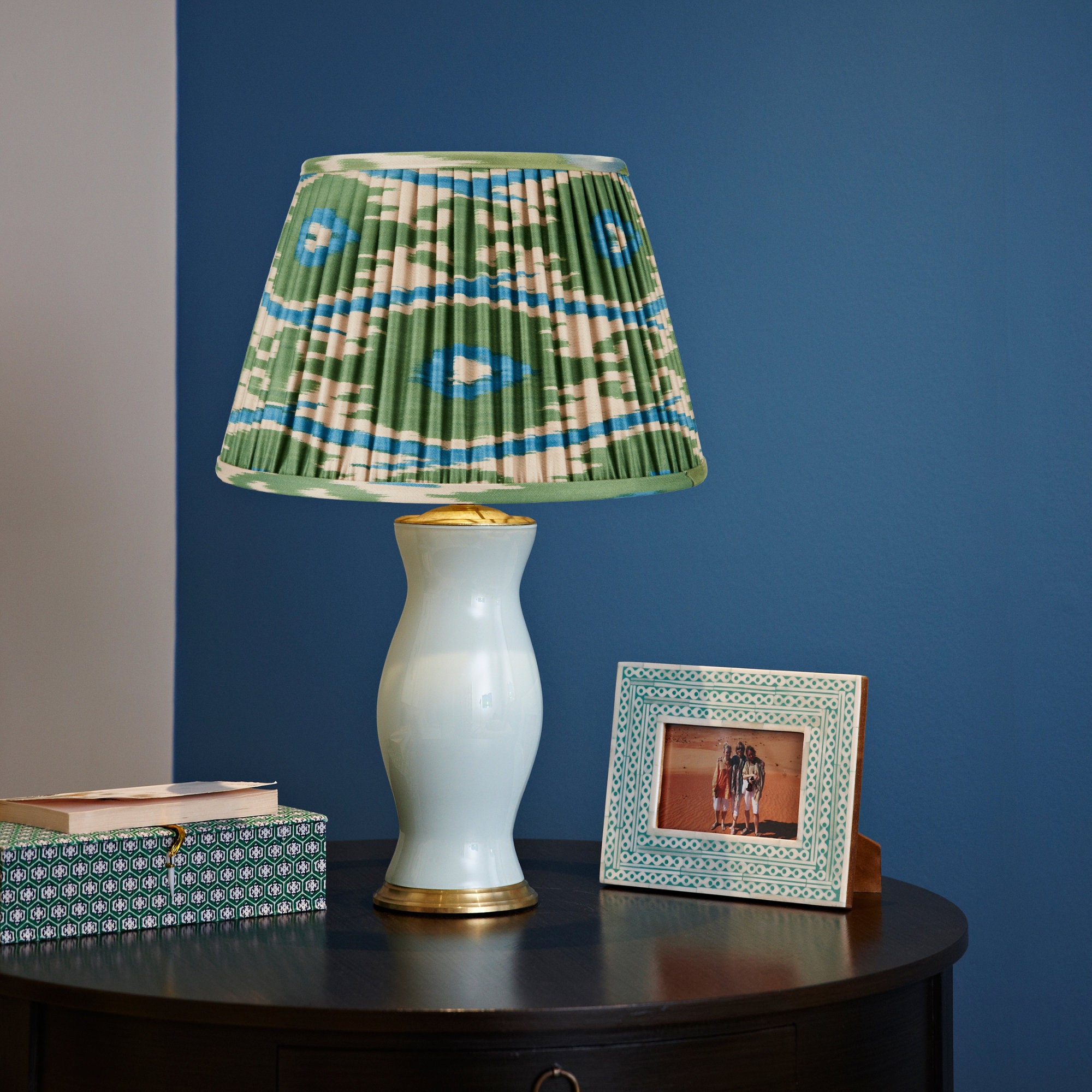 Green and Blue Silk Ikat Lampshade Etsy UK