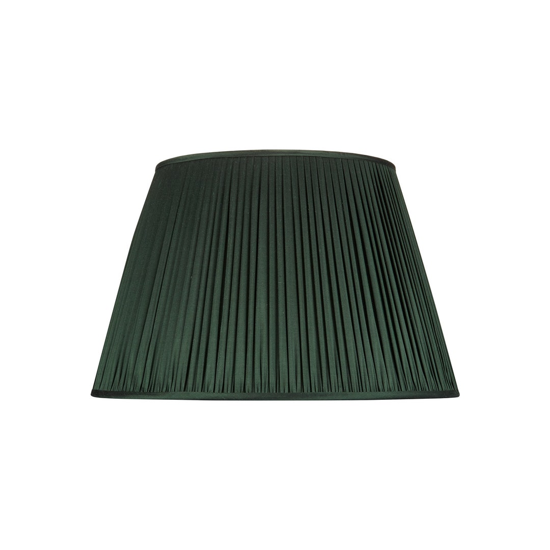 Pleated Silk Lampshade in Forest Green Etsy