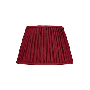 Pleated Linen Lampshade In Red