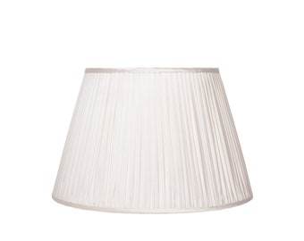 Pleated Silk Lampshade In Ivory