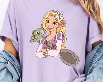 Comfort Colors Rapunzel and Pascal Shirt, Disney Princess Tee