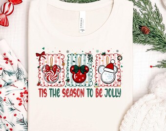 Coquette Tis The Season Disney Christmas Shirt, Disneyworld or Disneyland Tee, Mickeys Very Merry