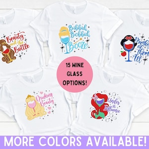 Princess Wine Glass Shirts, Epcot Food and Wine, Group Shirts, Bachelorette Shirts, Matching Shirts, Disneyworld Shirts, Disney Lover Gift