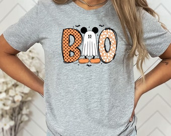 Boo Mickey Ghost Shirt, Boo Disney Shirt, Mickey Halloween Shirt, Disney Halloween Shirt, Halloween Party, Vintage Disney Tee