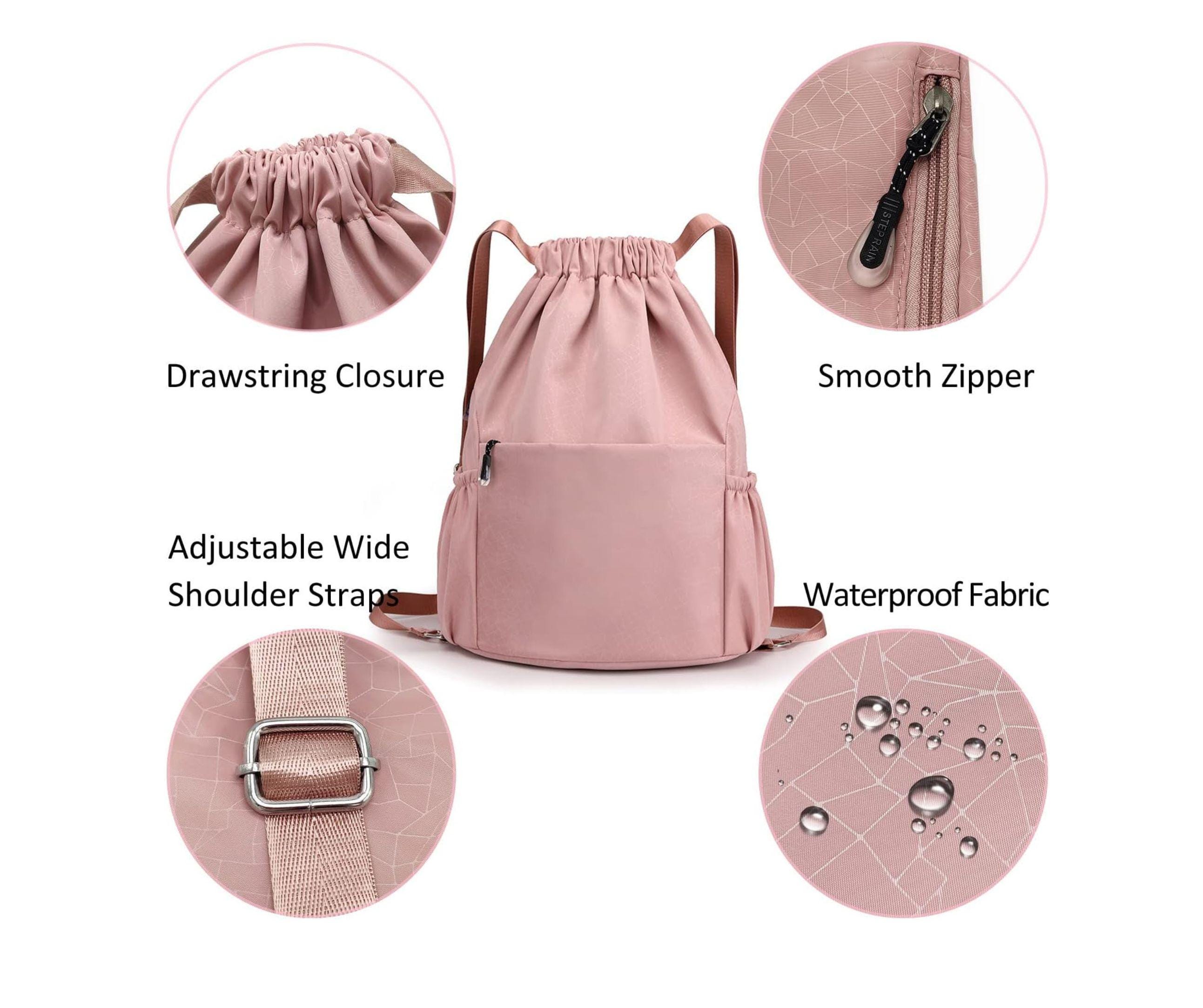 Cinderella Castle Drawstring Backpack, Waterproof Drawstring  display picture 1