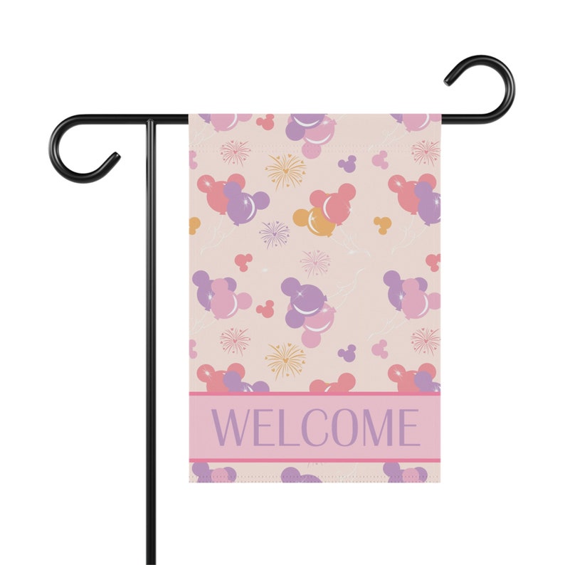 Mickey Balloons Garden Flag, Disney Garden Flag, Disney Home Decor, Disney Yard Flag, Minnie Mouse, Disney Lover Gift image 2