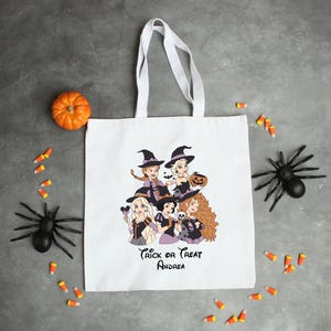 Personalized Disney Trick or Treat Bag, Disney Halloween Tote Bag for Trick Or Treating, Tote Bag For Kids, Candy Bag, Disney Princess