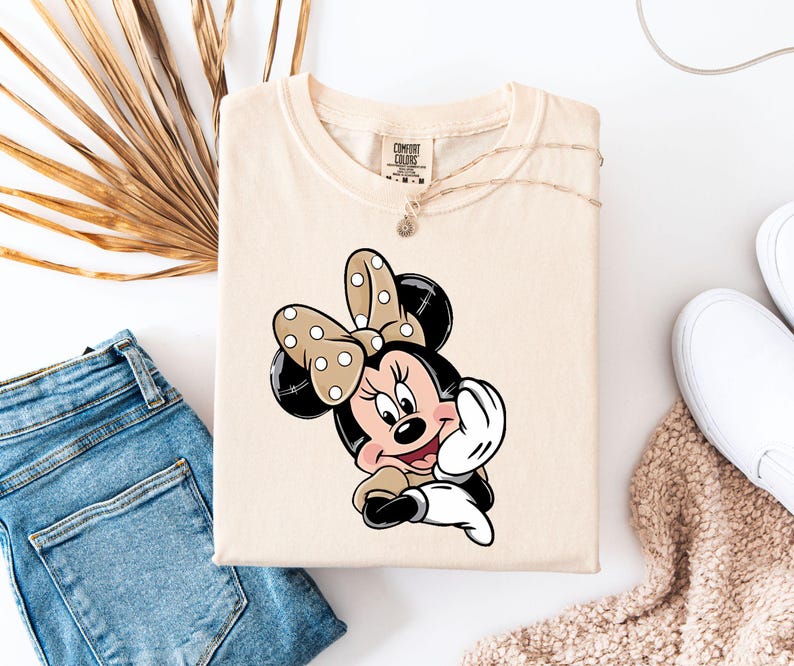Comfort Colors Retro Minnie Mouse Shirt, Disney Trip Shirt, Cute Disney Tee, Magic Kingdom Tee, Disneyland Shirt image 3