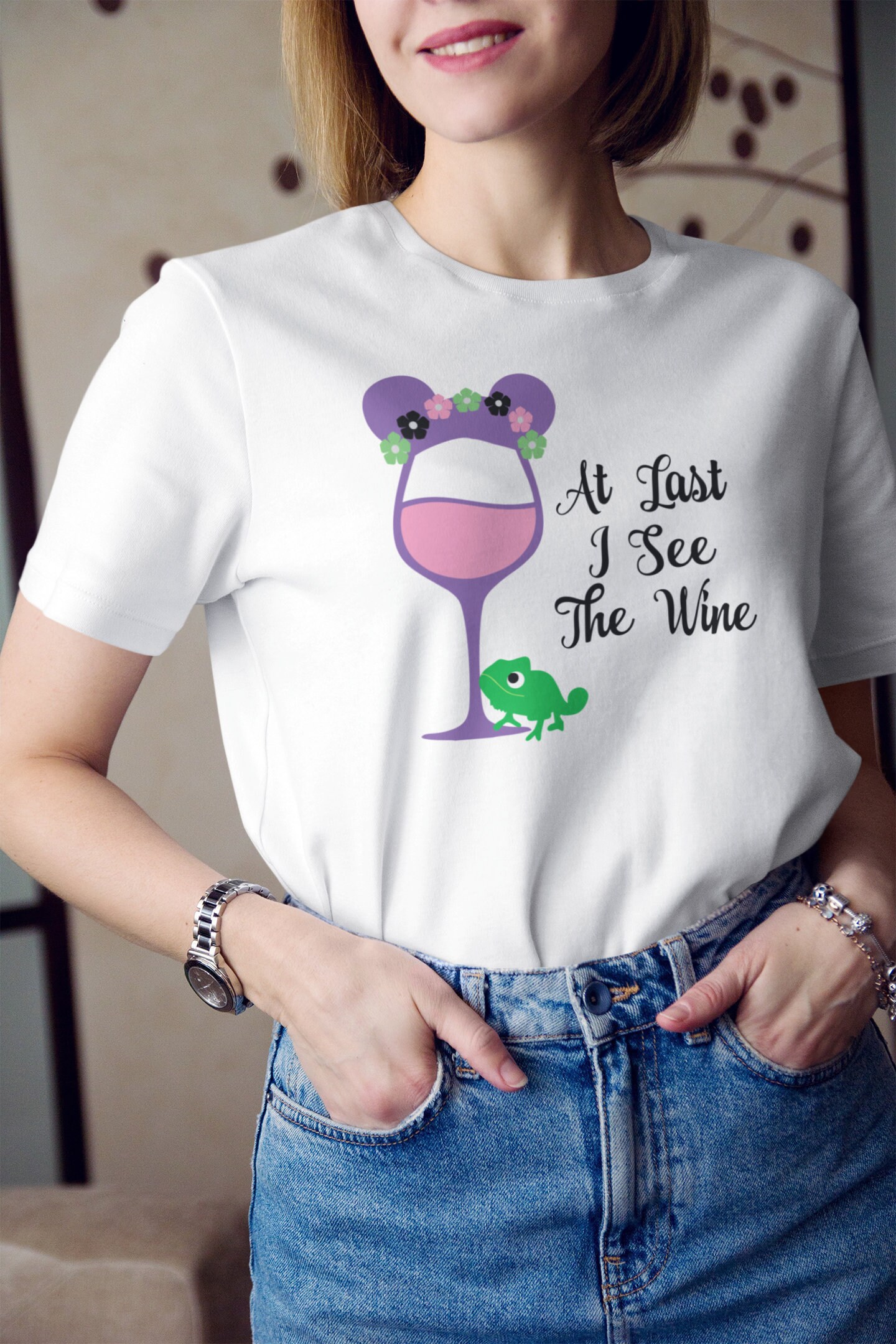 Wine Tangled Shirt Disney Princess Food 