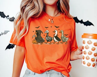 Halloween Goose Shirt, Horror Silly Goose, Halloween Costume, Funny Halloween Tee, Trick or Treat Shirt, Halloween Lover Shirt
