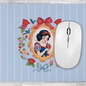 Coquette Snow White Mousepad, Unique Mousepad, Disney Lover Gift, Disney Mouse Pad