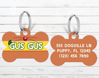 Gus Gus Disney Dog Tag, Personalized Pet Tag, Pet Id Tag for Dogs & Cats, Cinderella Decor