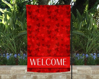 Rote Mickey Heads Garten Flagge, Disney Garten Flagge, Disney Home Decor, Disney Yard Flagge, Minnie Maus, Disney-Liebhaber Geschenk