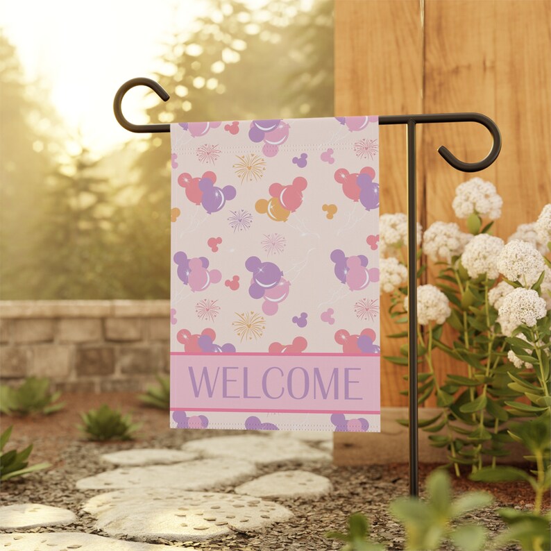 Mickey Balloons Garden Flag, Disney Garden Flag, Disney Home Decor, Disney Yard Flag, Minnie Mouse, Disney Lover Gift image 3