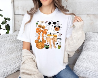 Coquette Mickey Ghost Disney Halloween Shirt, Park Halloween Party Gift, Mouse Not So Scary, Disney Halloween Shirt