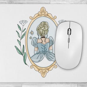 Vintage Cinderella Mousepad, Office Accessories, Unique Mousepad, Disney Lover Gift, Disney Mouse Pad, Disney Princess