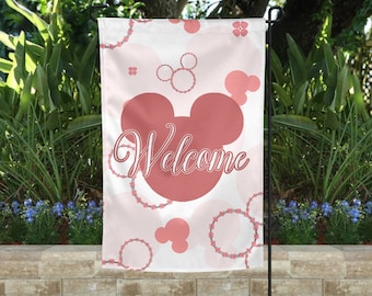 Disney Welcome Garden Flag, Mickey Garden Flag, Disney Home Decor, Disney Yard Flag, Minnie Mouse, Disney Lover Gift