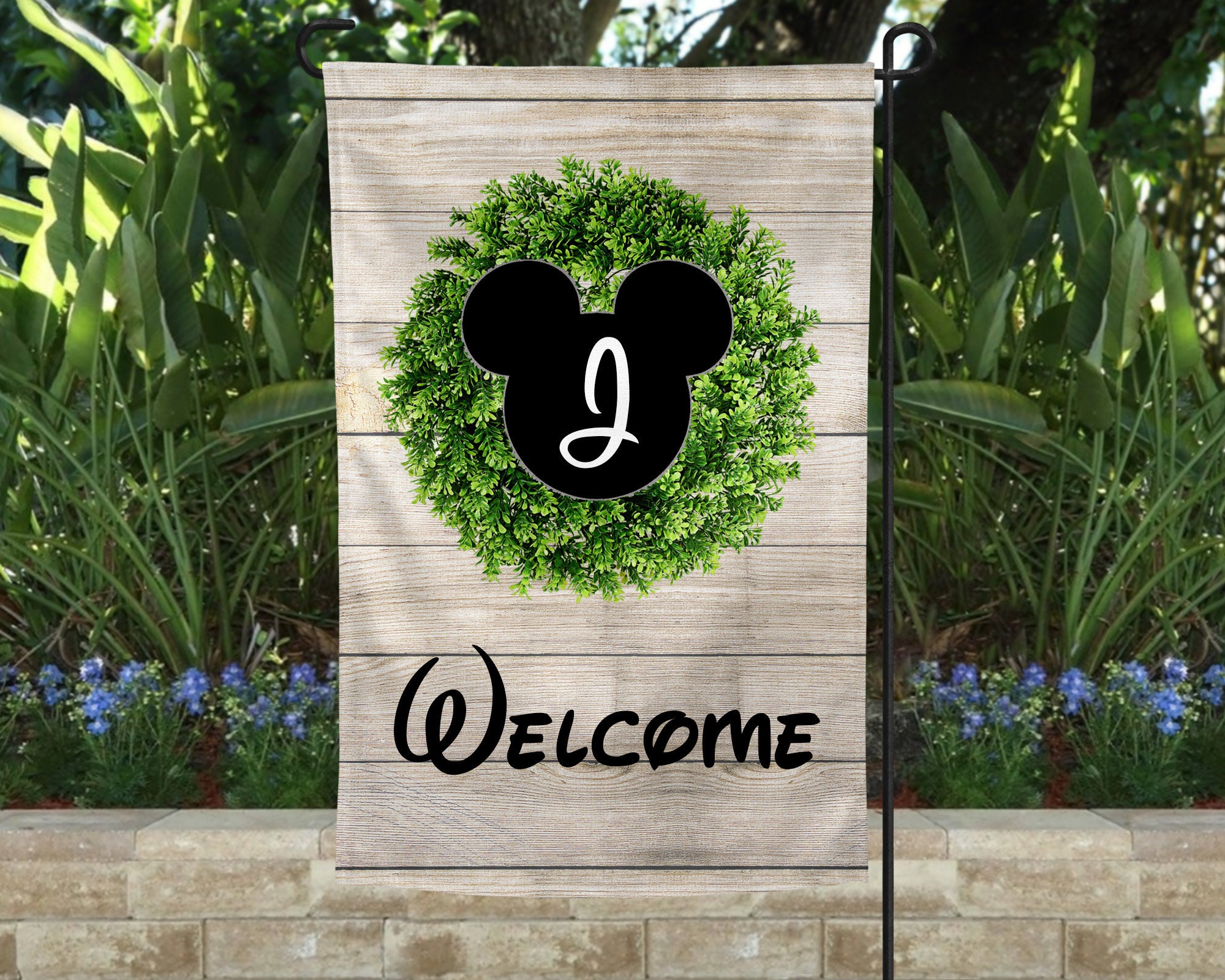 Welcome Garden Flag Minnie and Mickey Disney Garden Flag | Etsy