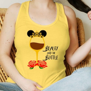 Beauty and the Bottle Epcot Food and Wine Shirt, Beauty and Beast Tank Shirt, Epcot Girls Trip Shirt, Disney Drinking Shirts Epcot