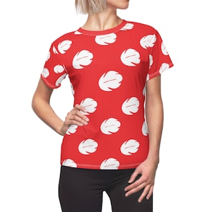 Lilo Red Leaf Hawaiian Shirt, Halloween Custume, Running Costume, Shirt for Her