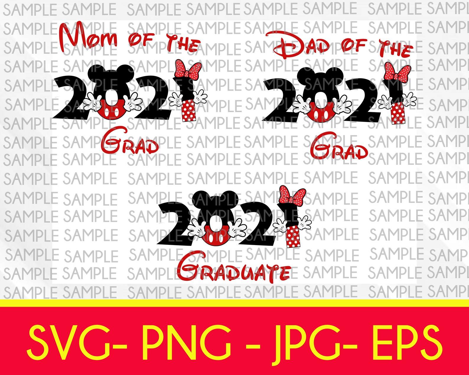Disney Graduate 2021 svg Minnie Mouse svg Mickey Mouse svg | Etsy