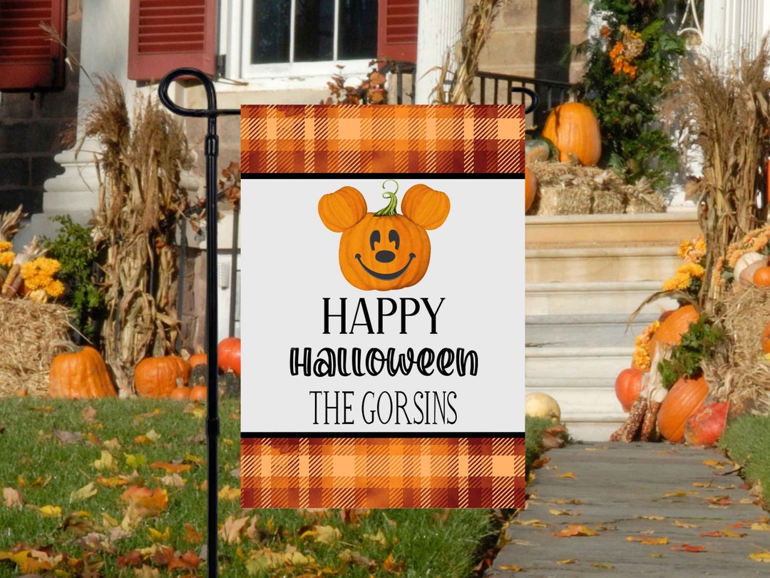 Disney Halloween Garden Yard Flag, Mickey Head Flag, Custom Disney Flag ...