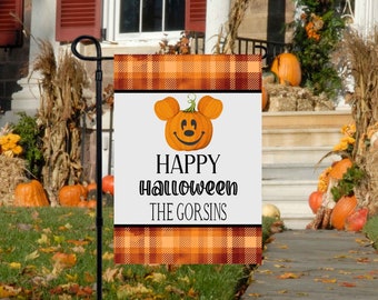 Disney Halloween Garden Yard Flag, Mickey Head Flag, Custom Disney Flag 2 Sided