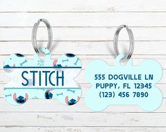 Stitch Disney Dog Tag, Personalized Pet Tag, Pet Id Tag for Dogs & Cats, Lilo and Stitch