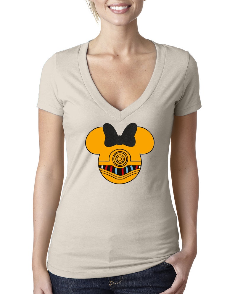 C3PO Shirt C3PO Mickey Head Star Wars Shirt Women's | Etsy