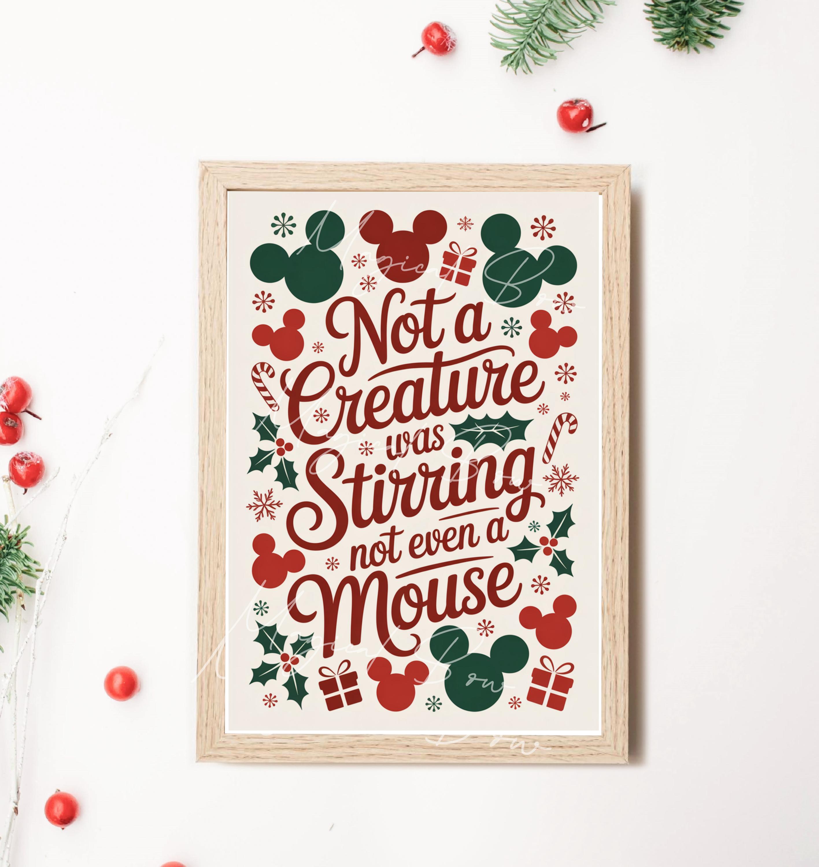 Not a Creature Was Stirring Mickey Mouse - Etsy