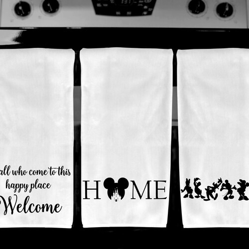 Disney Home / Happy Place / Disney Squad Goals / Disney Towel Etsy