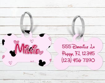 Disney Pattern Dog Tag, Disney Castle, Disney Pet Tag, Disney Pet Gifts, Disney Dog Tag, Disney Cat Tag